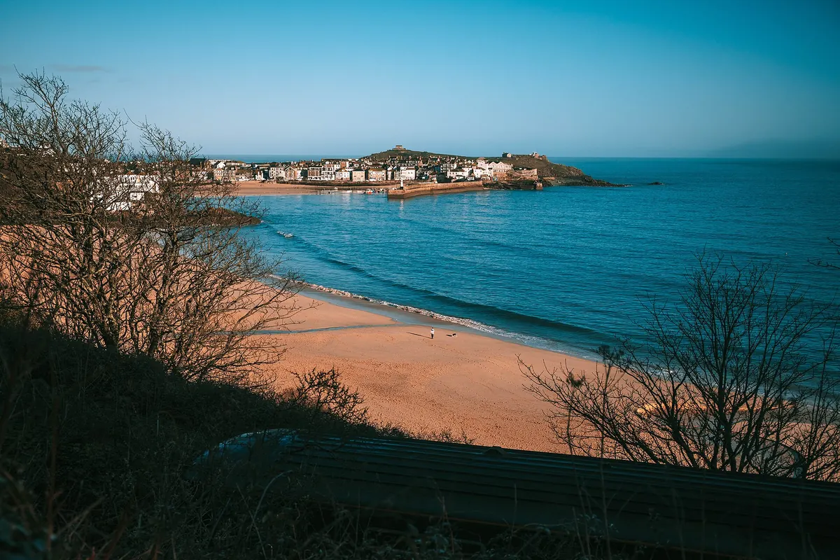St Ives seen across the bay from the Carbis Bay coast path